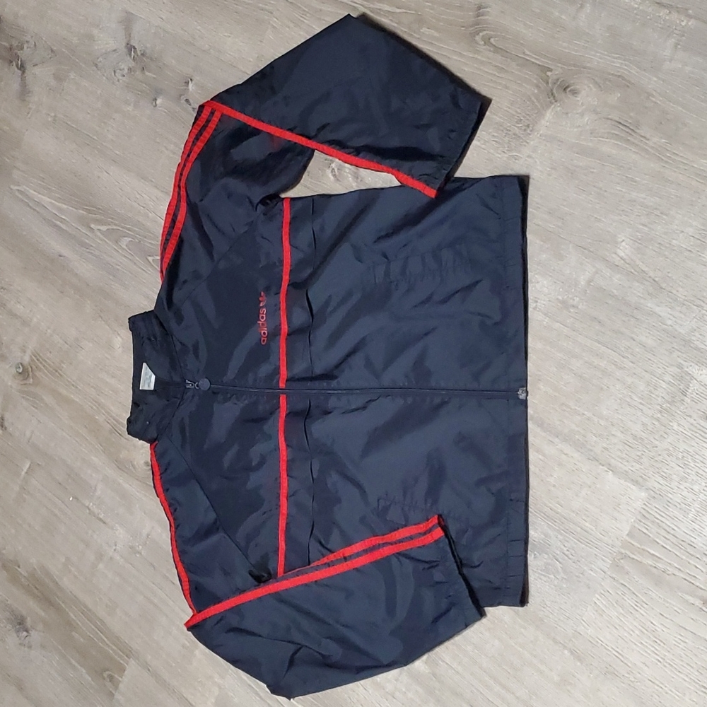 Vintage Adidas hoodie light full zipper jacket size M made in Taiwan